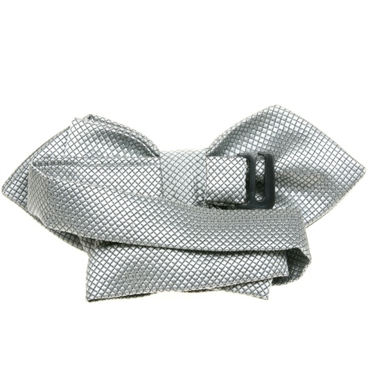 Reverse light grey bogart bow tie