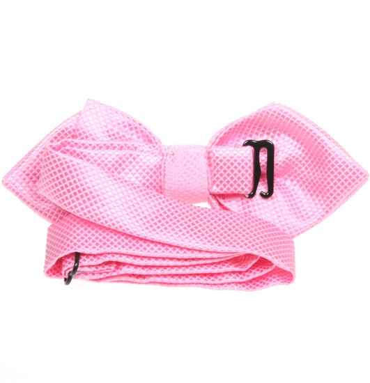 Reverse pink bogart bow tie