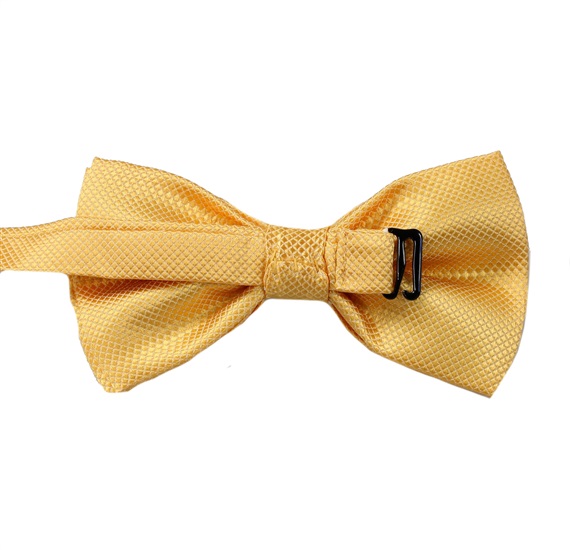 Reverse yellow dress bow tie