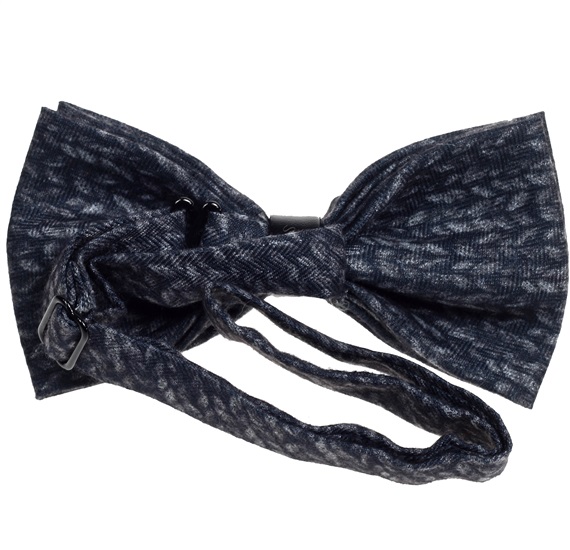 Reverse grey bow tie