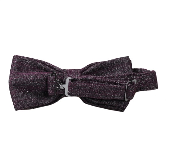 Reverse eggplant colour bow tie