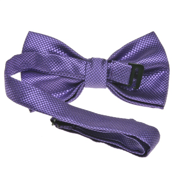 Reverse purple bow tie
