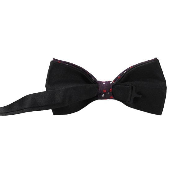 Reverse purple bow tie with drawing