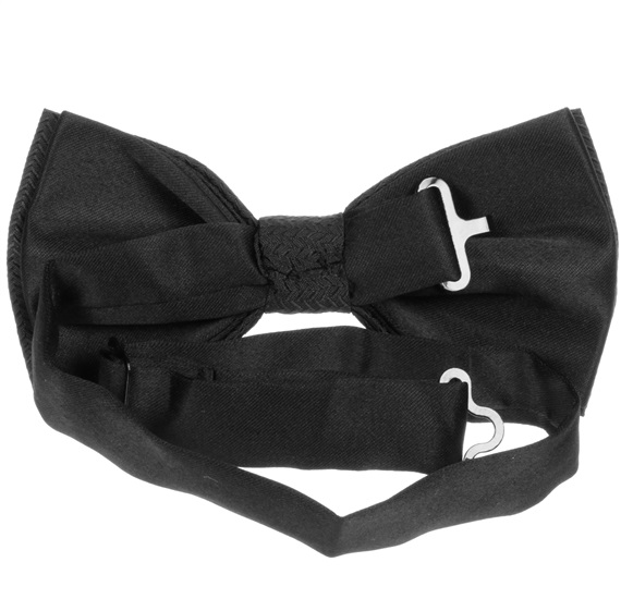 Reverse black bow tie with spikes