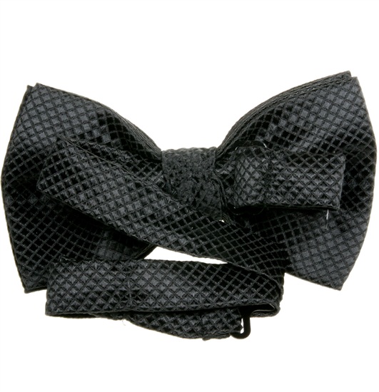 Reverse black dress bow tie