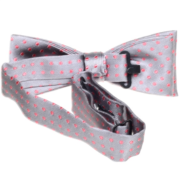 Grey boy's bow tie with dots Mickey 11