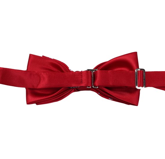Reverse red bow tie with disegn