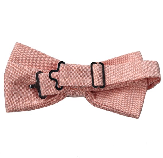 Reverse salmon colour bow tie