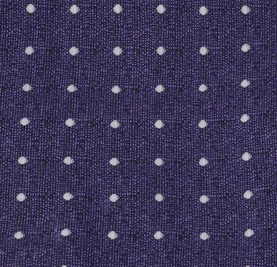 Purple bow tie and pocket square with white dots woven