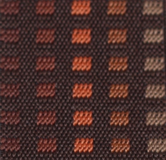 TELA TIRANTE ELASTICO CUADROS MARRON OSCURO