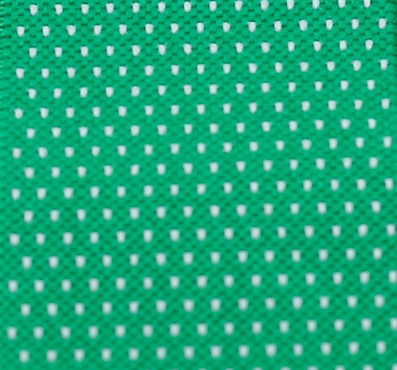 TELA TIRANTE ELASTICO VERDE CON MOTAS BLANCAS