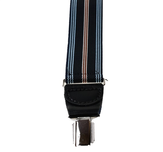 Dark Blue Striped Elastic Braces