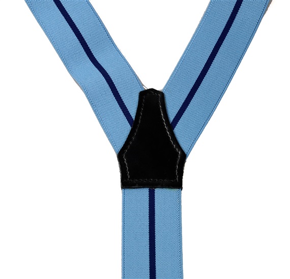 Blue and Dark Blue stripe Elastic Braces