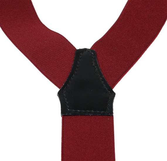 Burgundy Elastic Braces