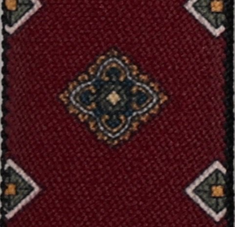 Burgundy Braces with Design