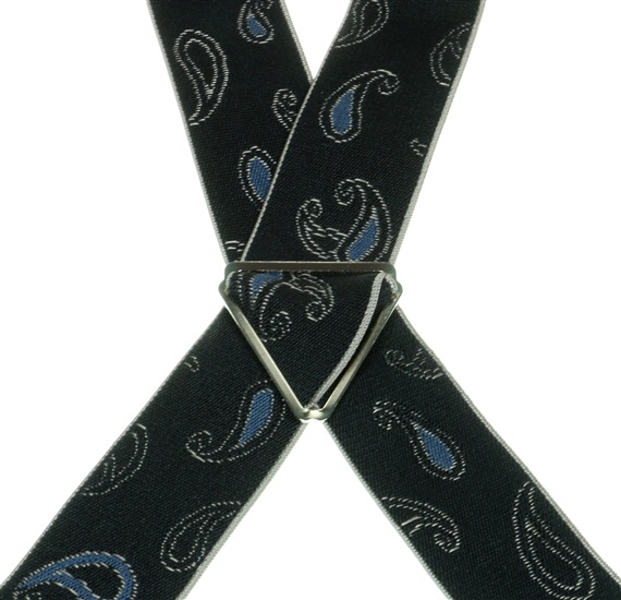 Blue Pailsey Elastic Braces - Pisa 43
