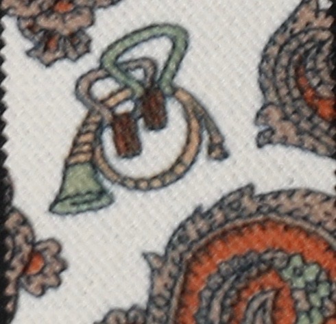 Linen White Paisley Elastic Braces