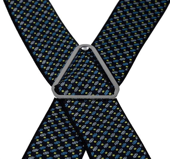 Blue Pattern Elastic Braces