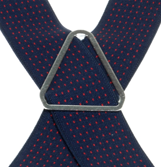 Deep Blue with Red Dots Braces - Pisa 69
