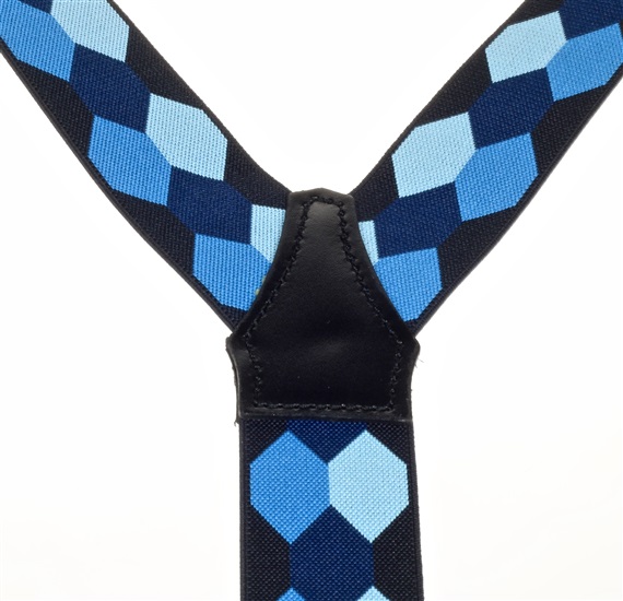Blue Hexagons Braces - Pisa 108