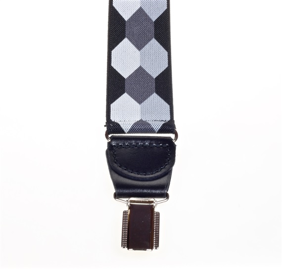 Black and Grey Hexagons Braces - Pisa 111