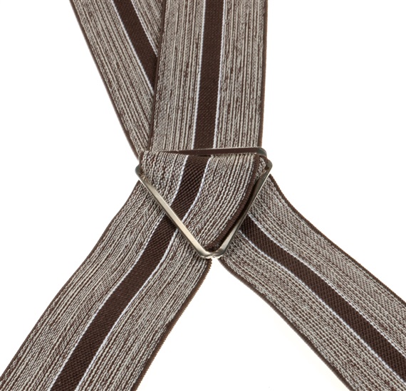Brown Striped Elastic Braces - Pisa 77