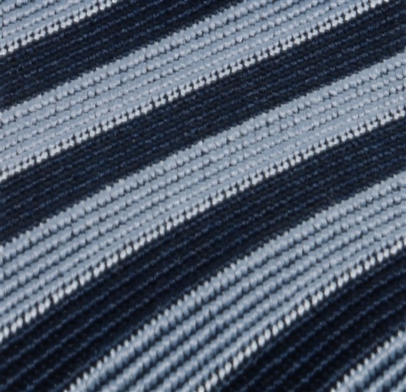 Navy Blue and Sky Blue Striped Braces - Pisa 86