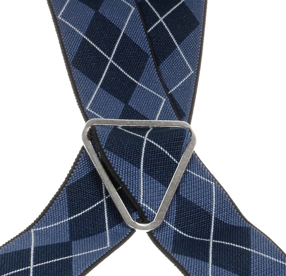 Blue Diamond Argyle Braces - Pisa 54