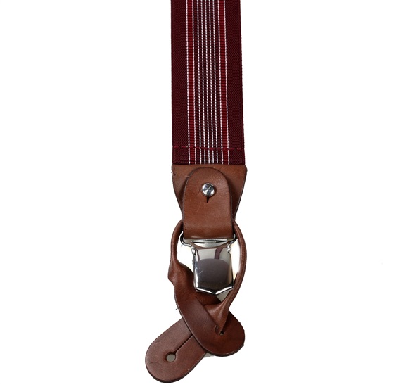 Garnet Stripes Elastic Braces