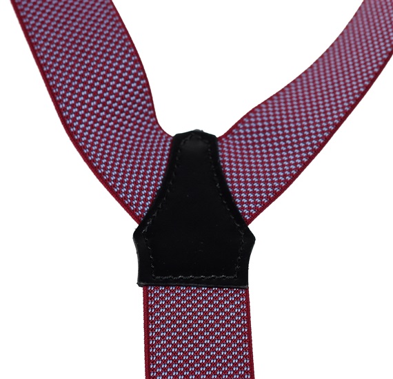 Garnet with Blue Dots Elastic Braces