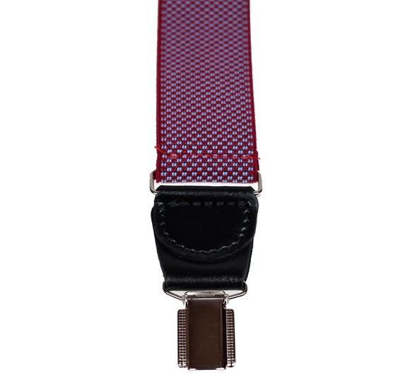 Garnet with Blue Dots Elastic Braces