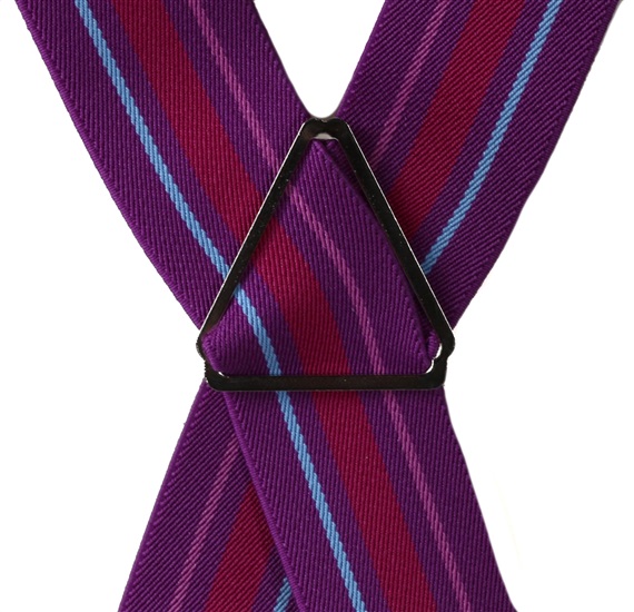 Magenta Stripes Elastic Braces