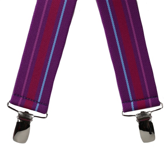 Magenta Stripes Elastic Braces