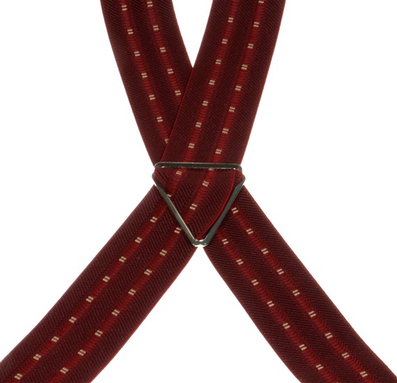 Burgundy Stripes Braces - Pisa 47