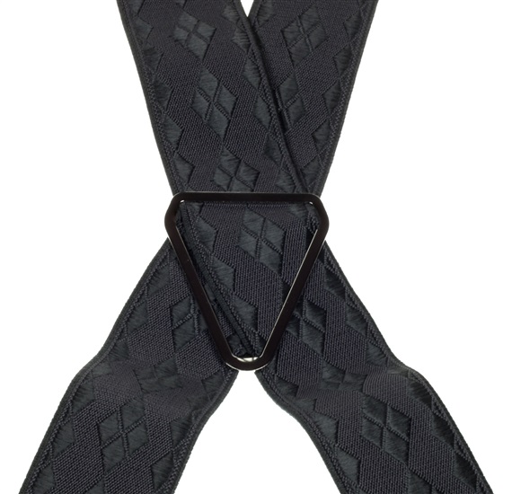 Dark Grey Diamond Argyle Braces - Pisa 37