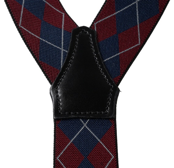 Blue Diamond Argyle XXL Elastic Braces