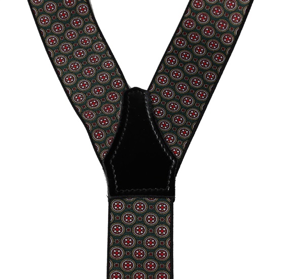 Green Pattern Elastic Braces