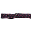 Adjustable closure blue self bow tie with designs