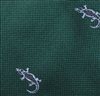 Green Silk Teenager's Tie with Crocodiles
