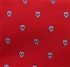 Red Skull Tie Fabric