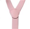 Pink leather crossing baby's braces