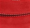 Red suede belt detail