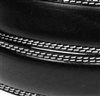 Black leather belt detail