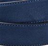 Dark blue split leather belt detail