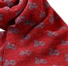 Garnet scarf with scooter detail