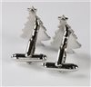 Christmas Tree Cufflinks Reverse