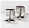 Burgundy Square Cufflinks Reverse