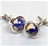 Royal Blue World Globe Cufflinks