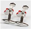 Reverse Red Guitar Cufflinks
