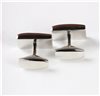 Burgundy Square Cufflinks Reverse